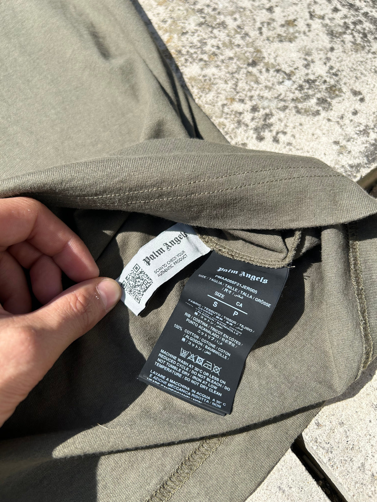 Palm Angels Bandana Print in Khaki - Size Small