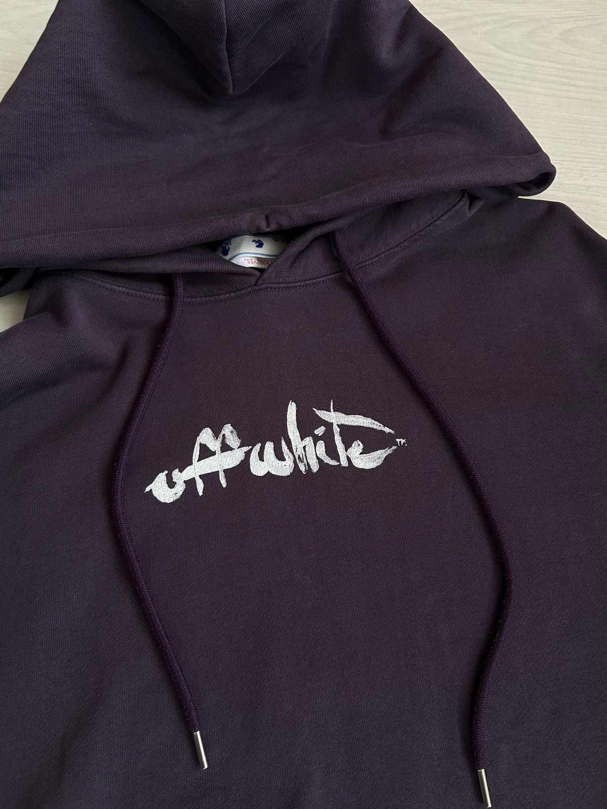 Off-White Paint Arrows Logo Skate Hoodie - Size Medium