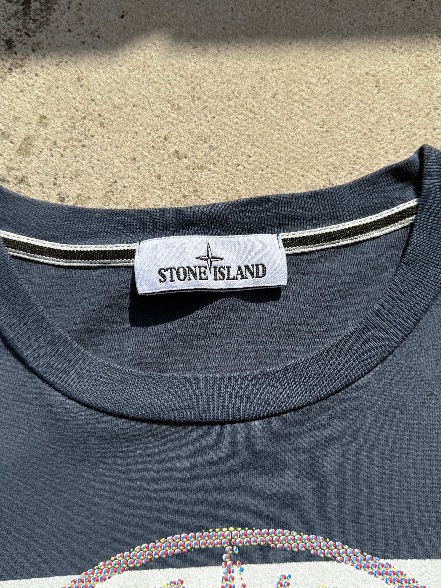 Stone Island Compass Motif T-Shirt - Size Large