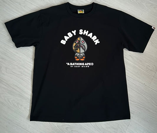 A Bathing Ape Baby Milo Shark College T-Shirt - Size XXL