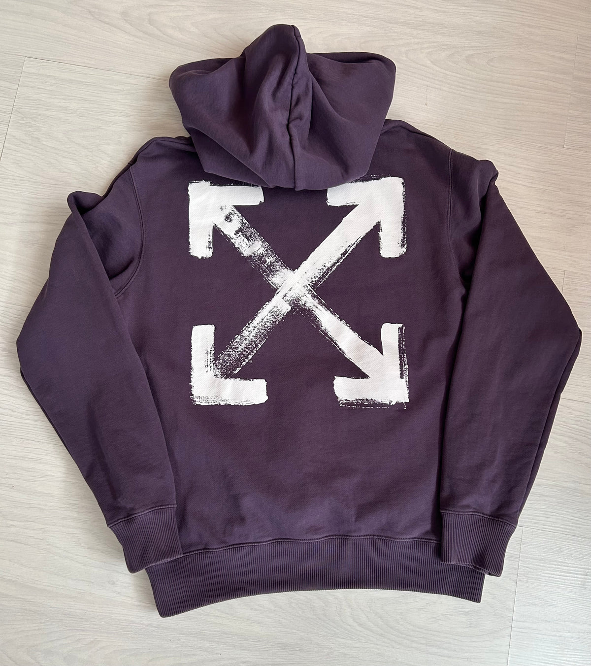 Off-White Paint Arrows Logo Skate Hoodie - Size Medium
