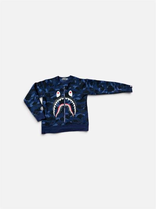 A Bathing Ape Colour Camo Shark Sweatshirt in Blue - Size Medium