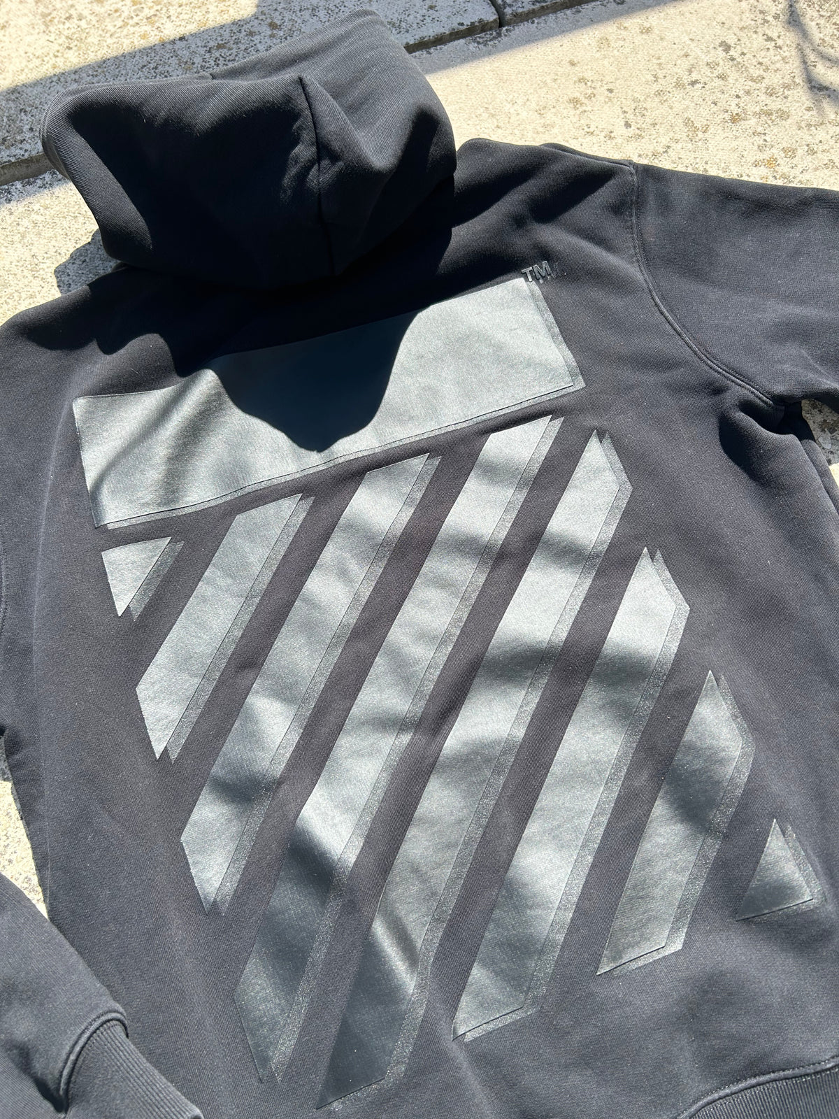 Off-White Triple Black Hoodie - Size Large