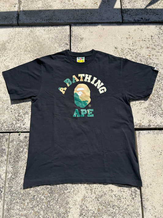 A Bathing Ape Tie Dye College T-Shirt - Size Medium