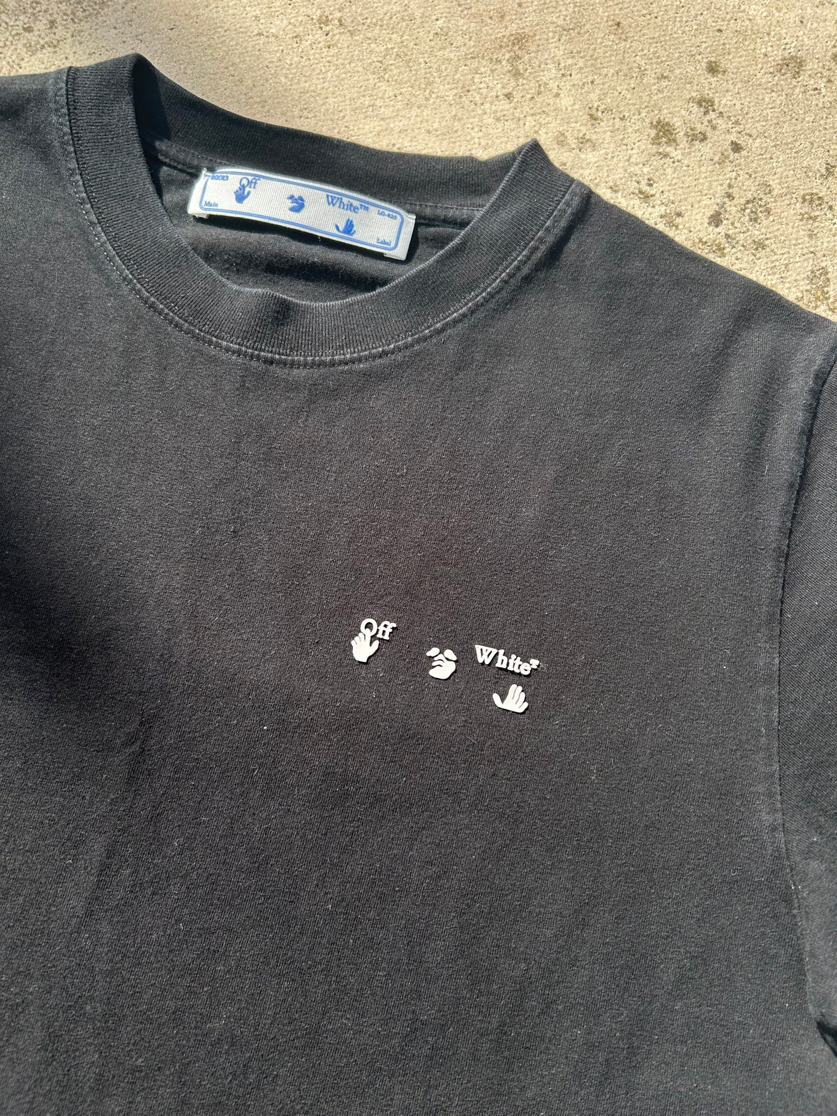Off-White Basic Drowning Man Logo T-Shirt - Size Small
