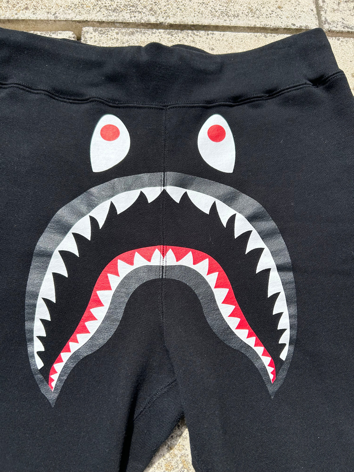 A Bathing Ape Shark Black Joggers - Size Large