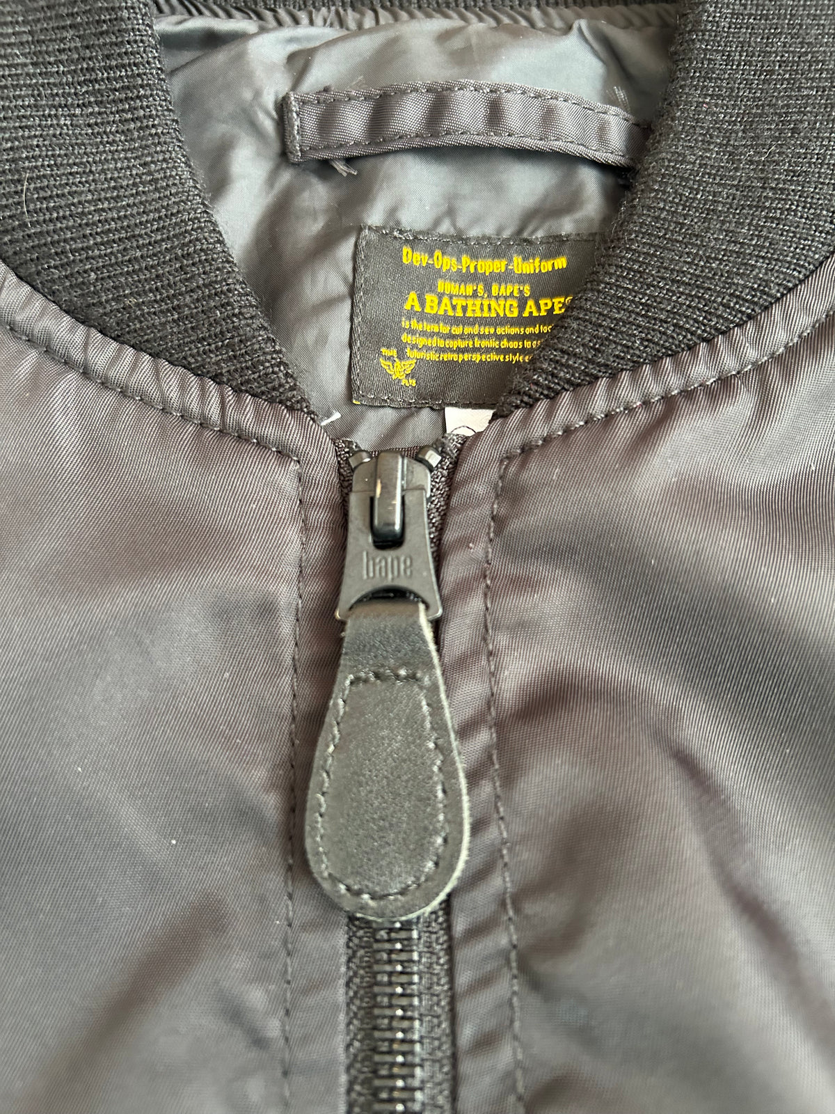 A Bathing Ape MA-1 Flight Jacket Black - Size Small