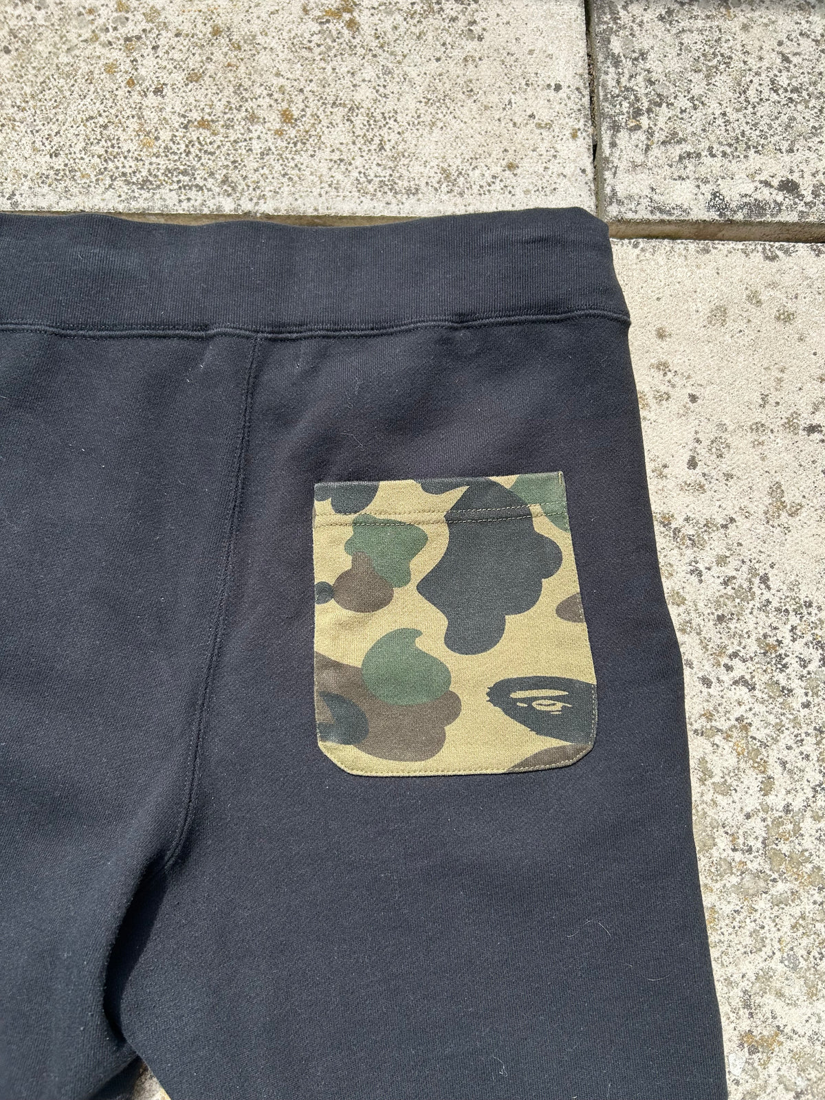 A Bathing Ape Shark Black Joggers - Size Large