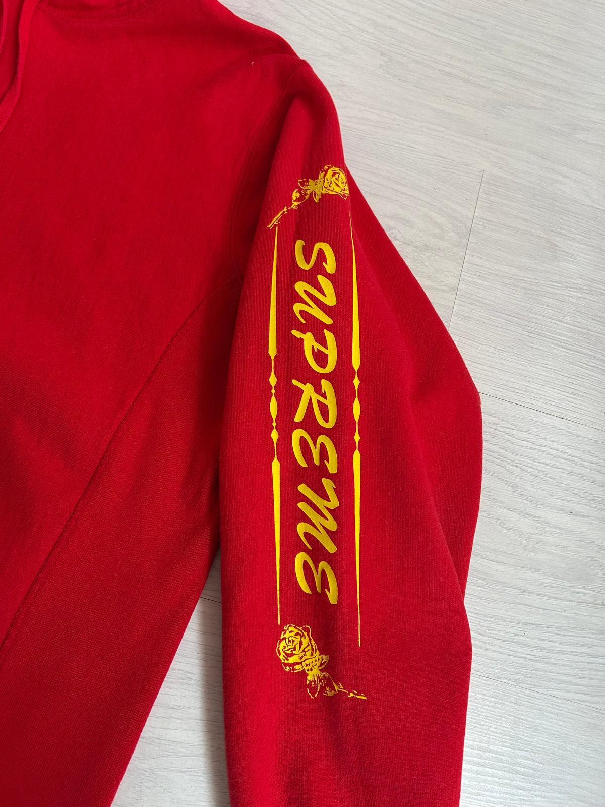 Supreme Rose Sleeve Hoodie - Size Large