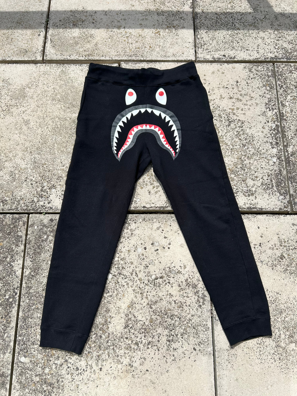 A Bathing Ape Shark Black Joggers - Size Large