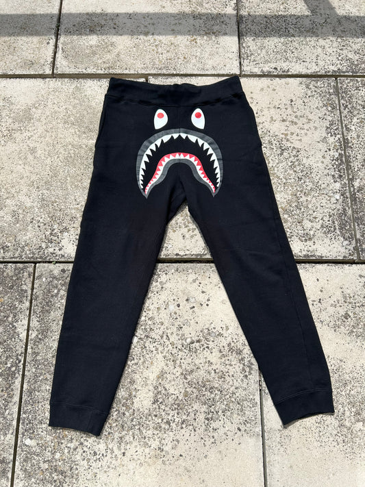 A Bathing Ape Shark Black Joggers - Size Large