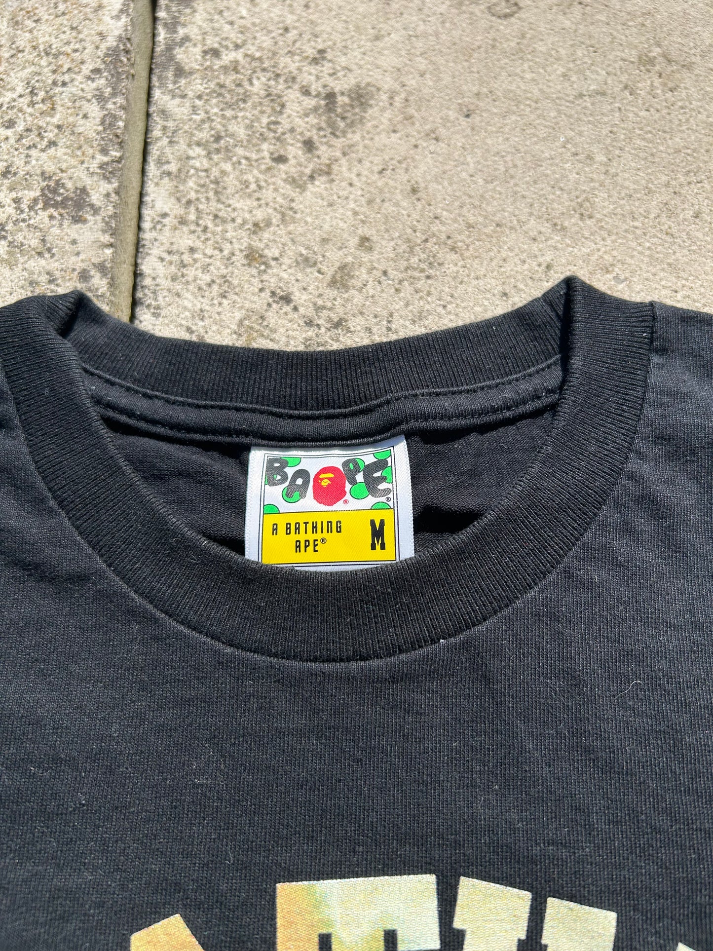 A Bathing Ape Tie Dye College T-Shirt - Size Medium