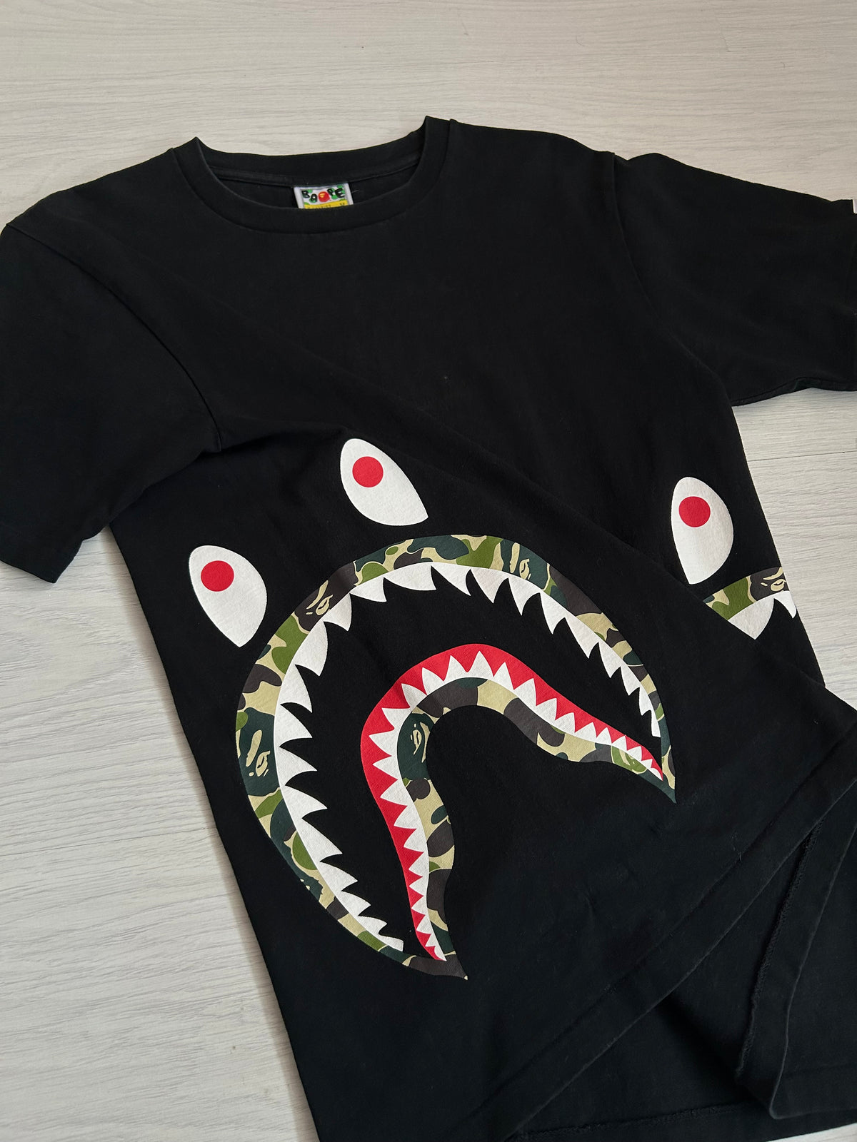 A Bathing Ape ABC Camo Side Shark T-Shirt - Size Medium