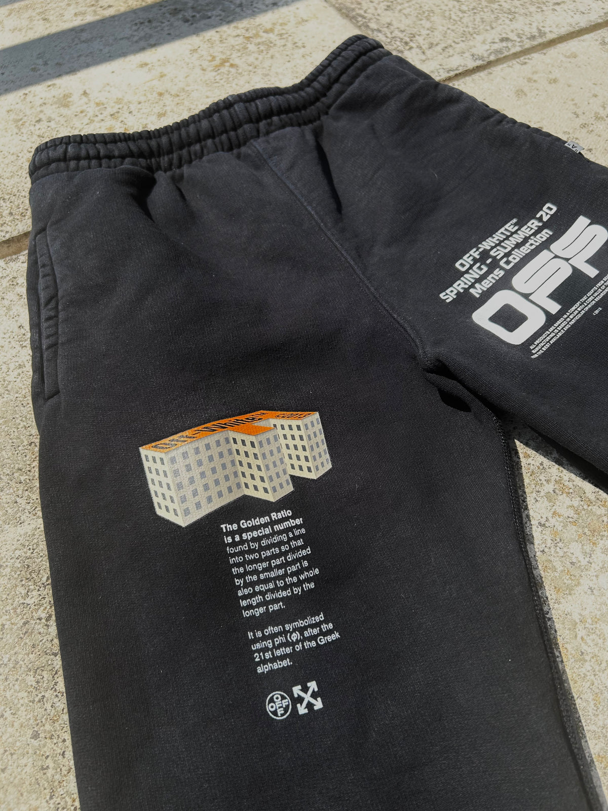 Off-White Wavy Line Golden Ratio Joggers - Size Small