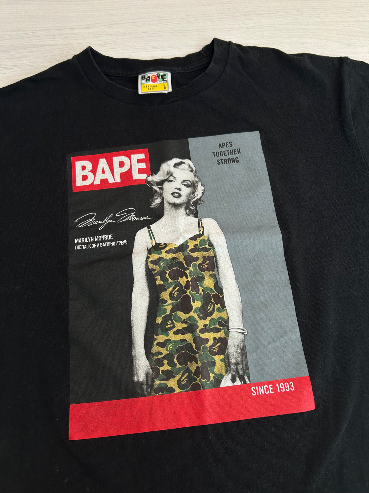 A Bathing Ape Marilyn Monroe Magazine T-Shirt - Size Large