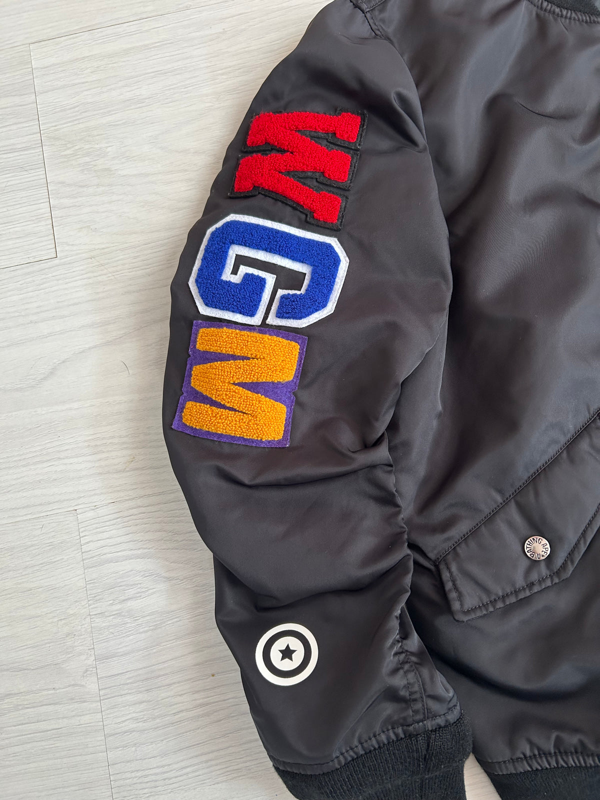 A Bathing Ape MA-1 Flight Jacket Black - Size Small