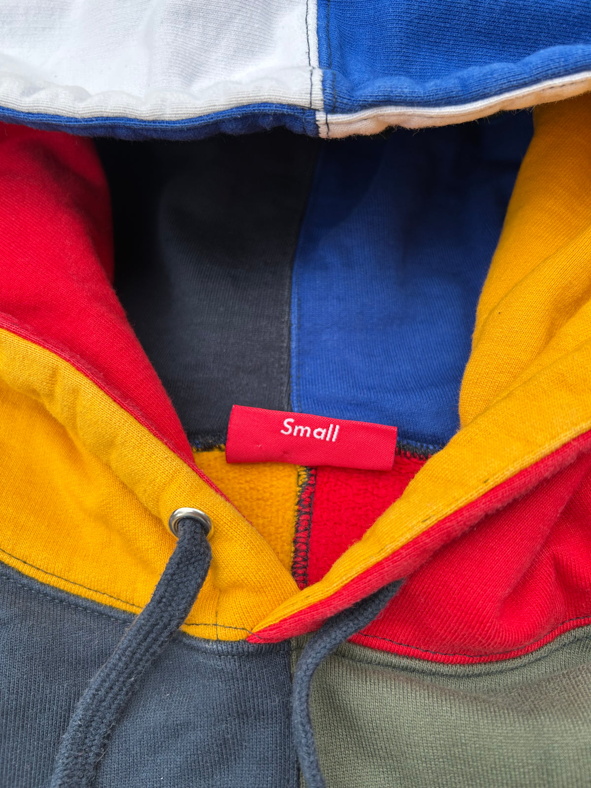 Supreme Multicolour Patchwork Hoodie - Size Small