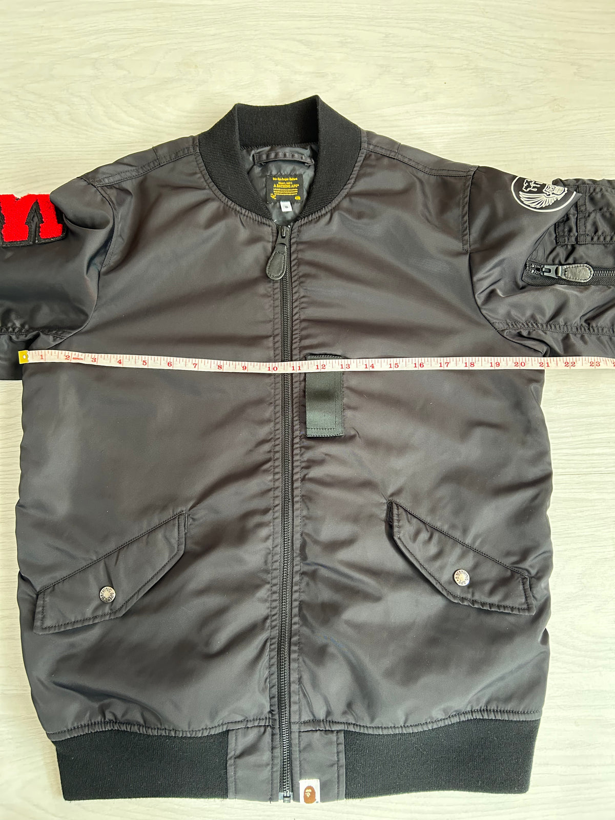 A Bathing Ape MA-1 Flight Jacket Black - Size Small