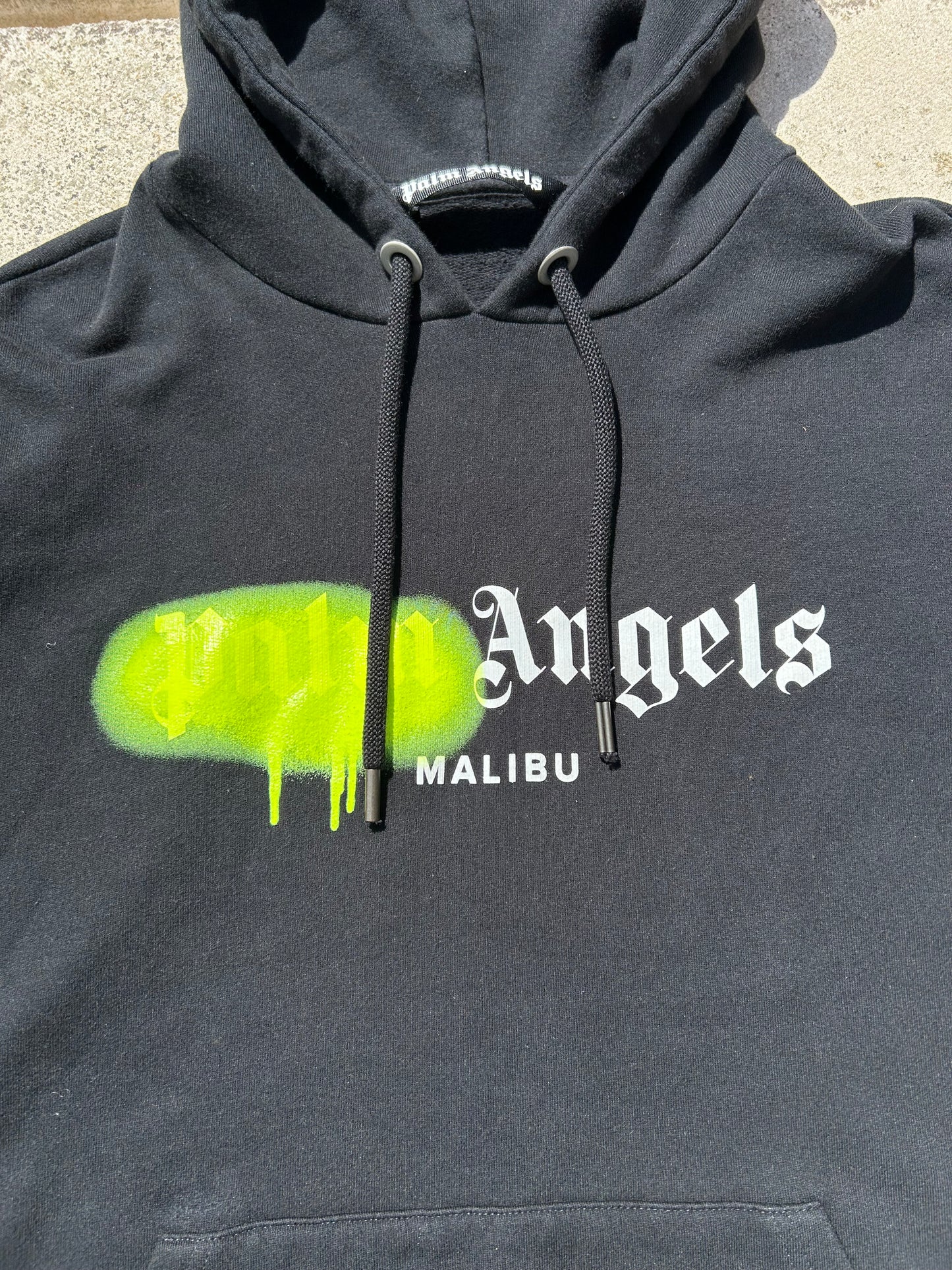 Palm Angels Spray Malibu Hoodie - Size Large