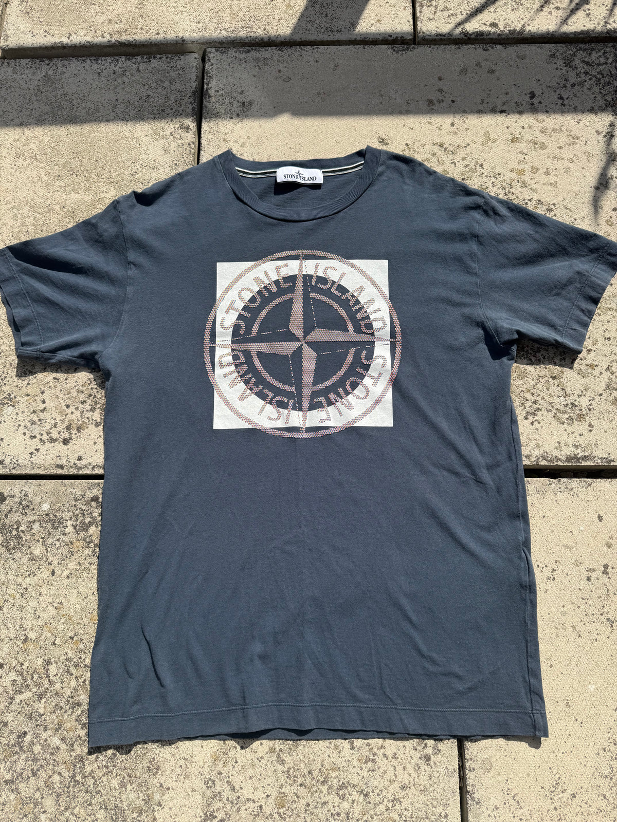 Stone Island Compass Motif T-Shirt - Size Large