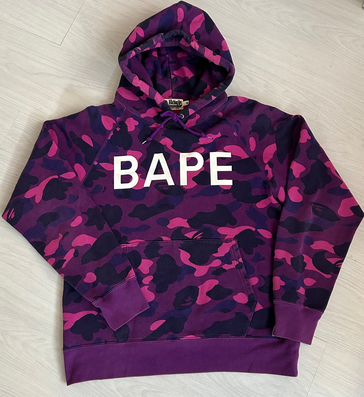 A Bathing Ape Colour Camo Hoodie - Size Medium