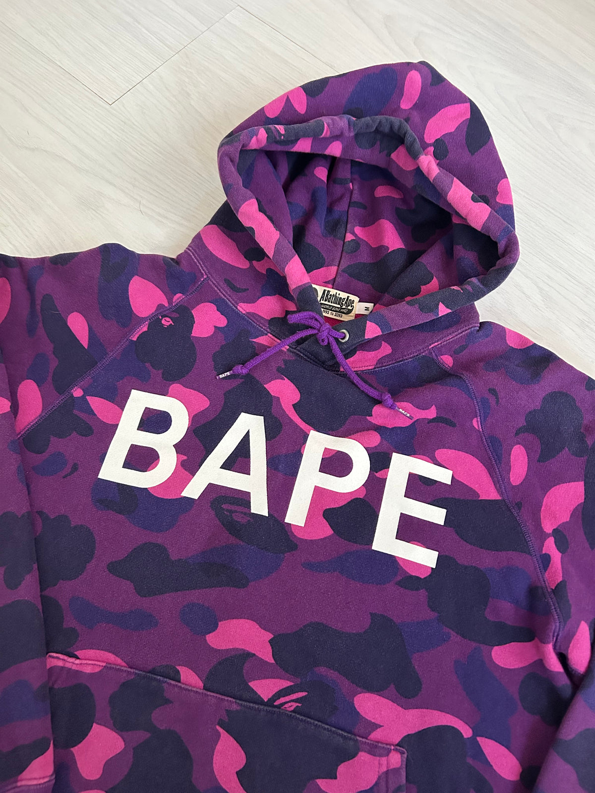 A Bathing Ape Colour Camo Hoodie - Size Medium