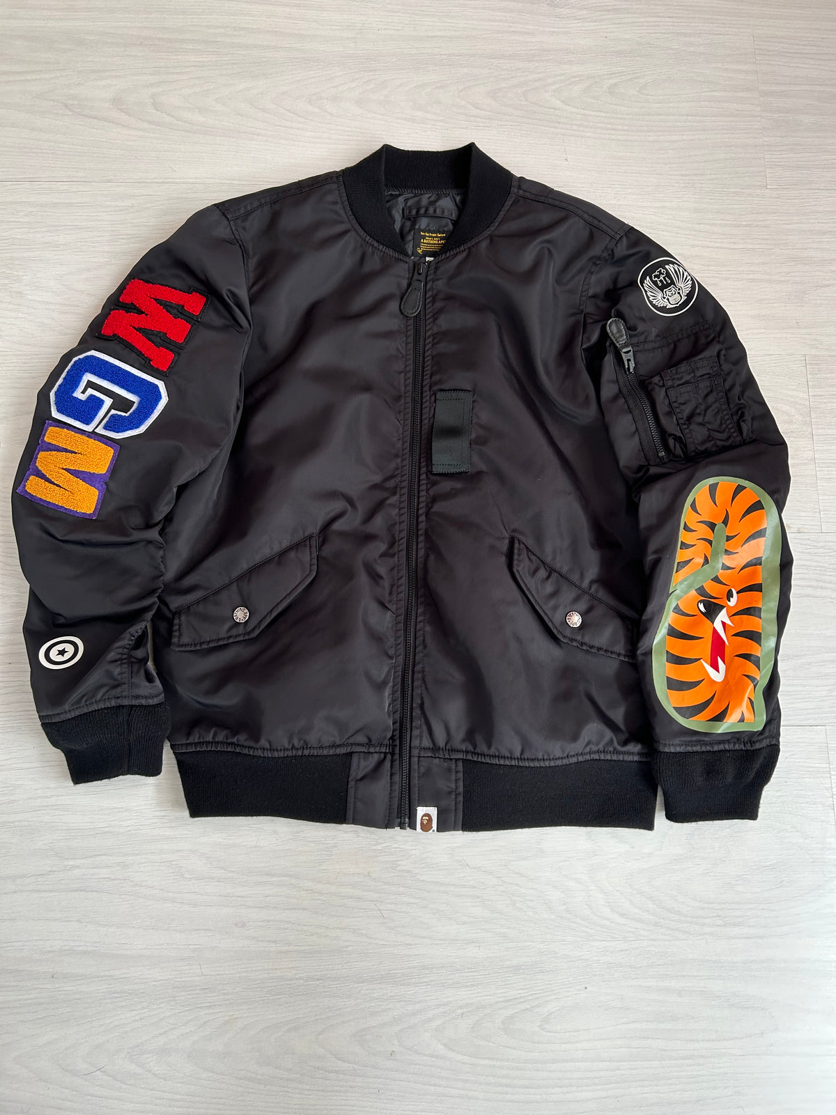 A Bathing Ape MA-1 Flight Jacket Black - Size Small
