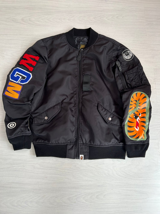 A Bathing Ape MA-1 Flight Jacket Black - Size Small