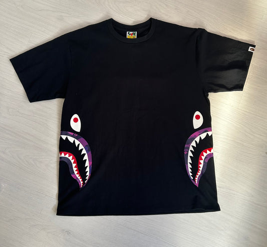 A Bathing Ape Colour Camo Side Shark T-Shirt - Size XXL