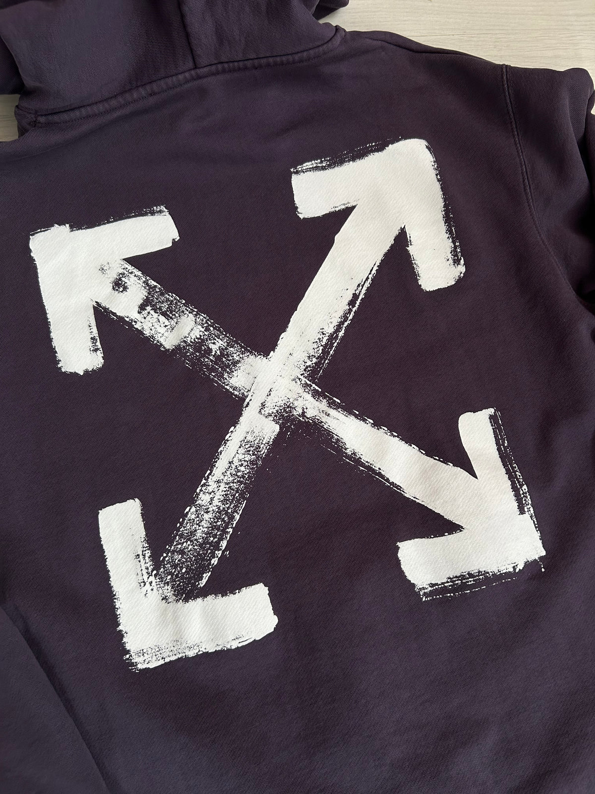 Off-White Paint Arrows Logo Skate Hoodie - Size Medium