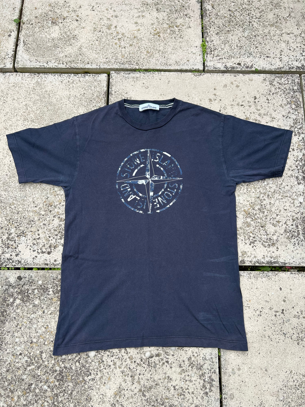 Stone Island Compass Print T-Shirt - Size Medium