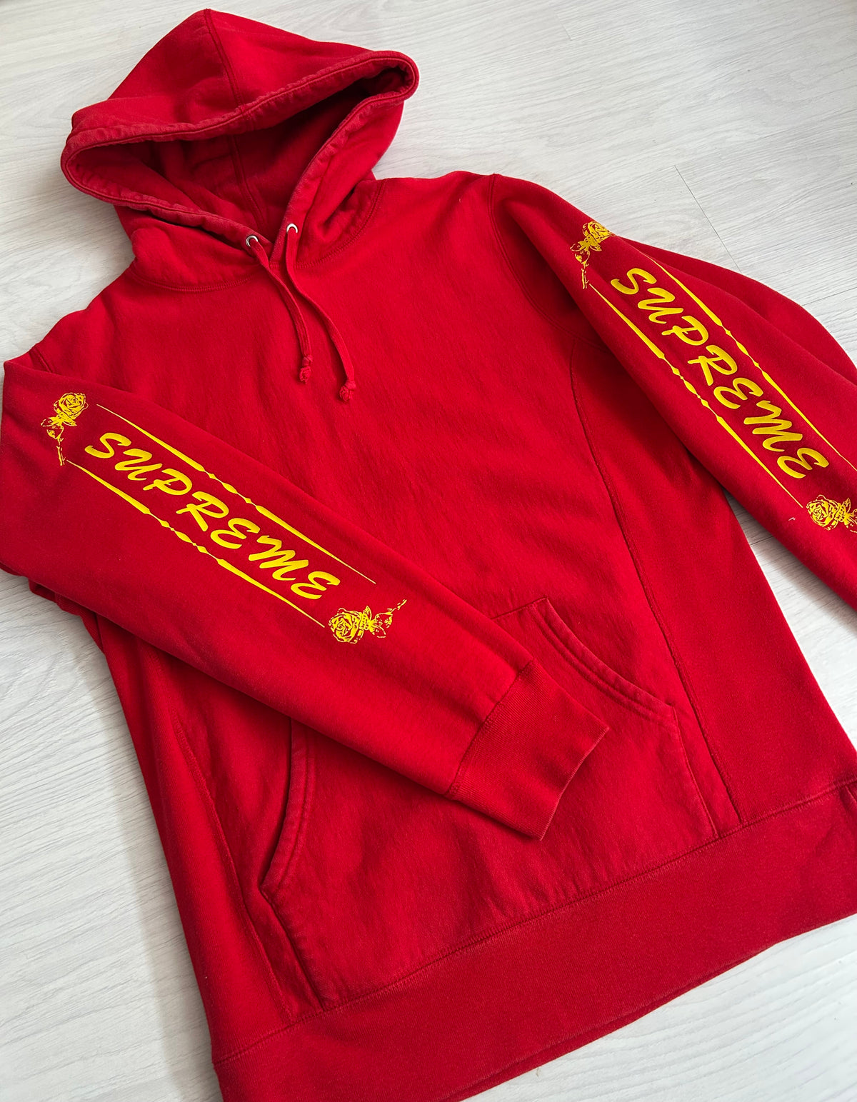 Supreme Rose Sleeve Hoodie - Size Large