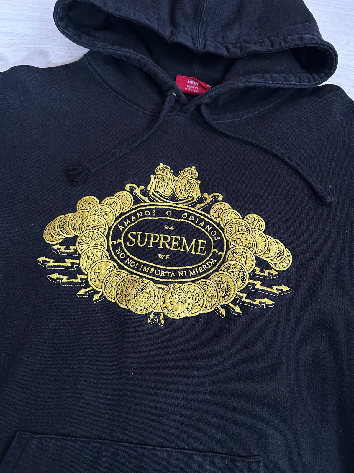 Supreme Love or Hate Hoodie - Size Large