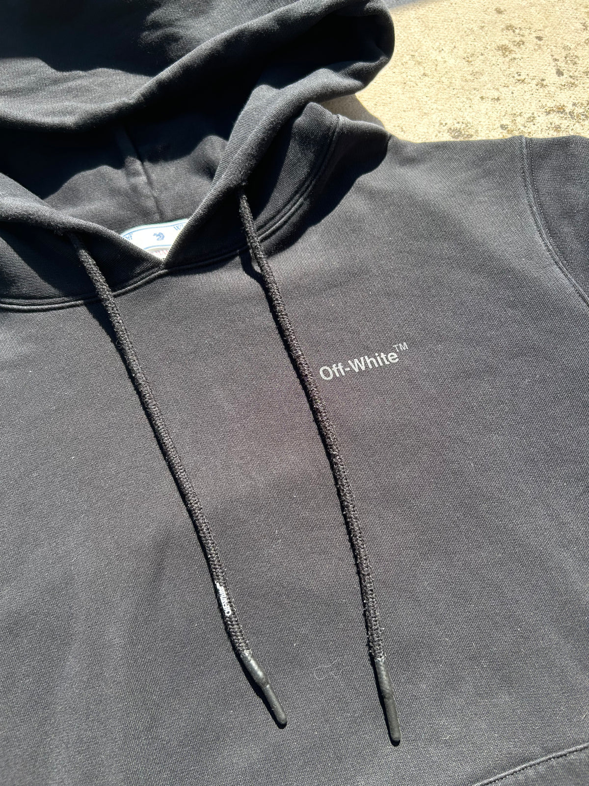 Off-White Triple Black Hoodie - Size Large