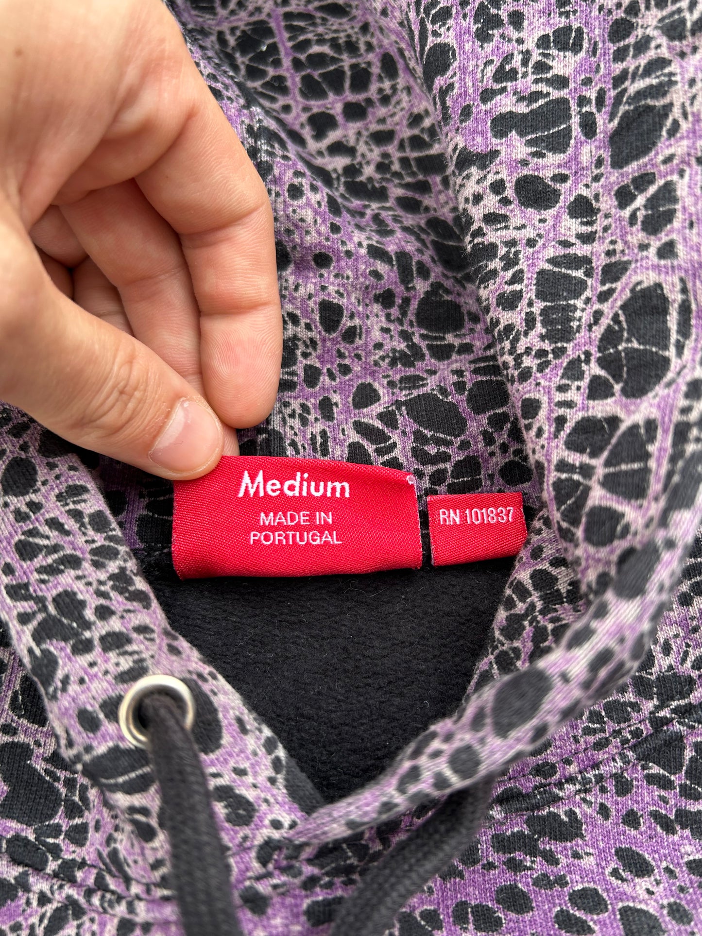 Supreme Marble Hoodie - Size Medium