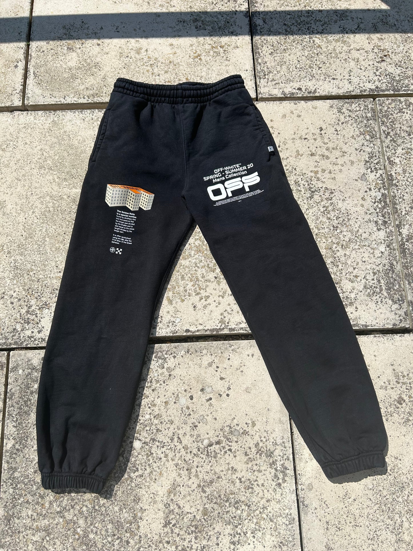 Off-White Wavy Line Golden Ratio Joggers - Size Small