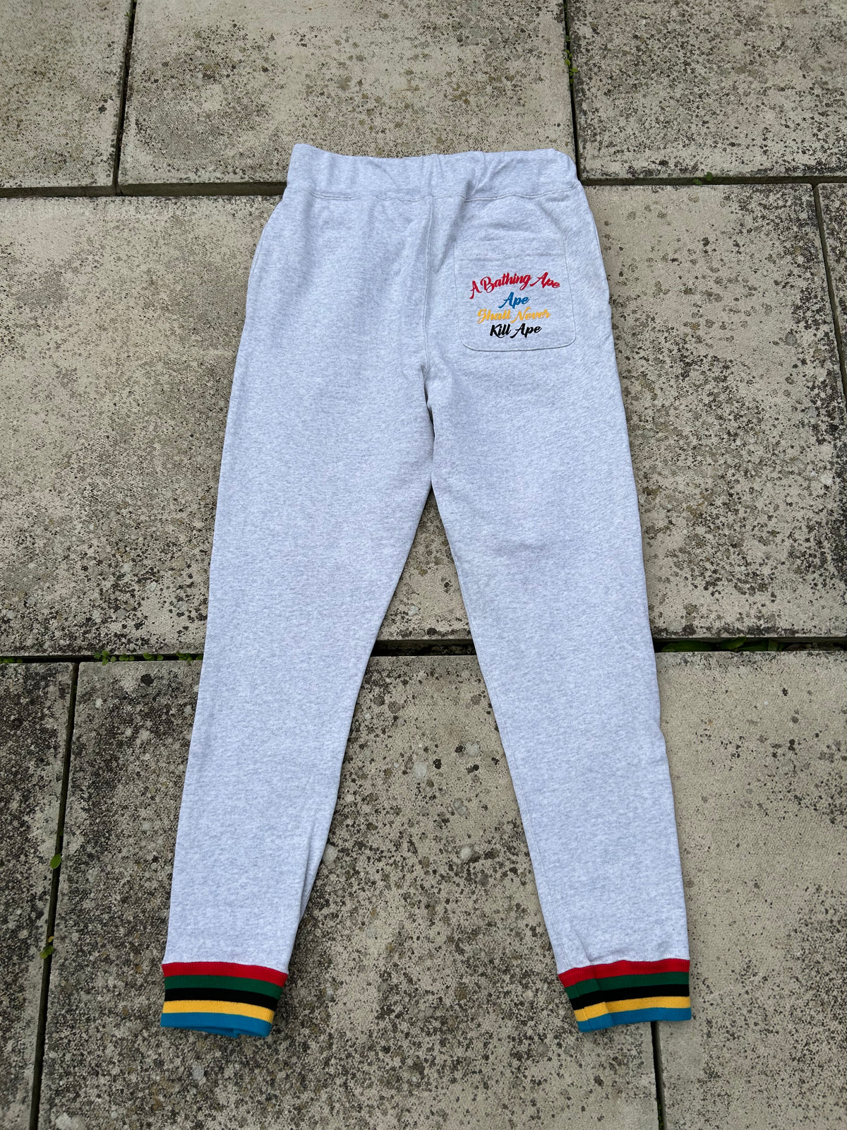 A Bathing Ape Shark Line Rib Joggers - Size Small