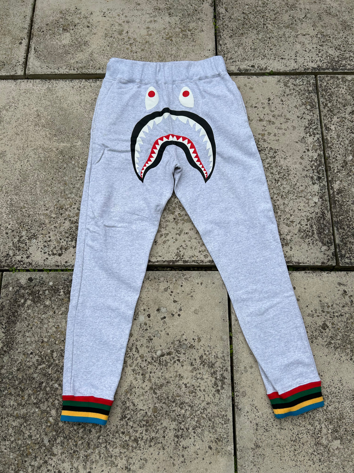 A Bathing Ape Shark Line Rib Joggers - Size Small