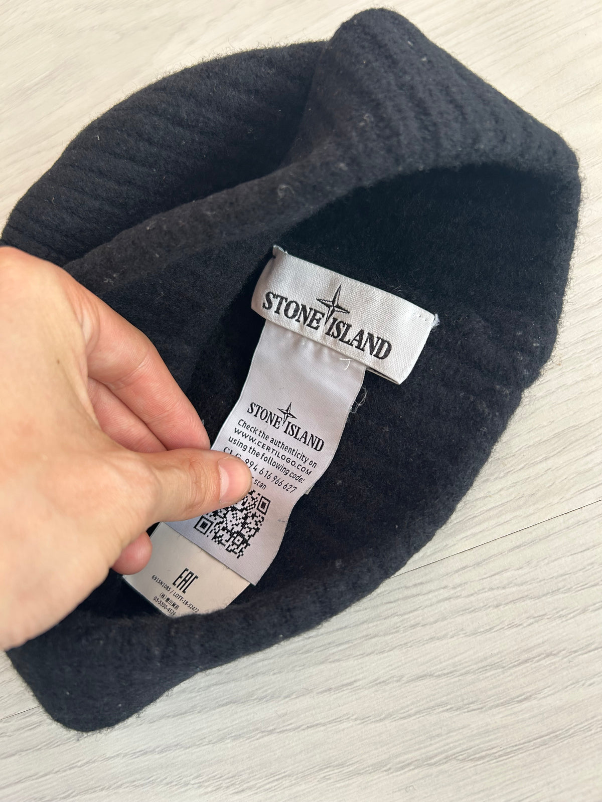 Stone Island Knitted Wool Beanie- O/S - FITS SMALL