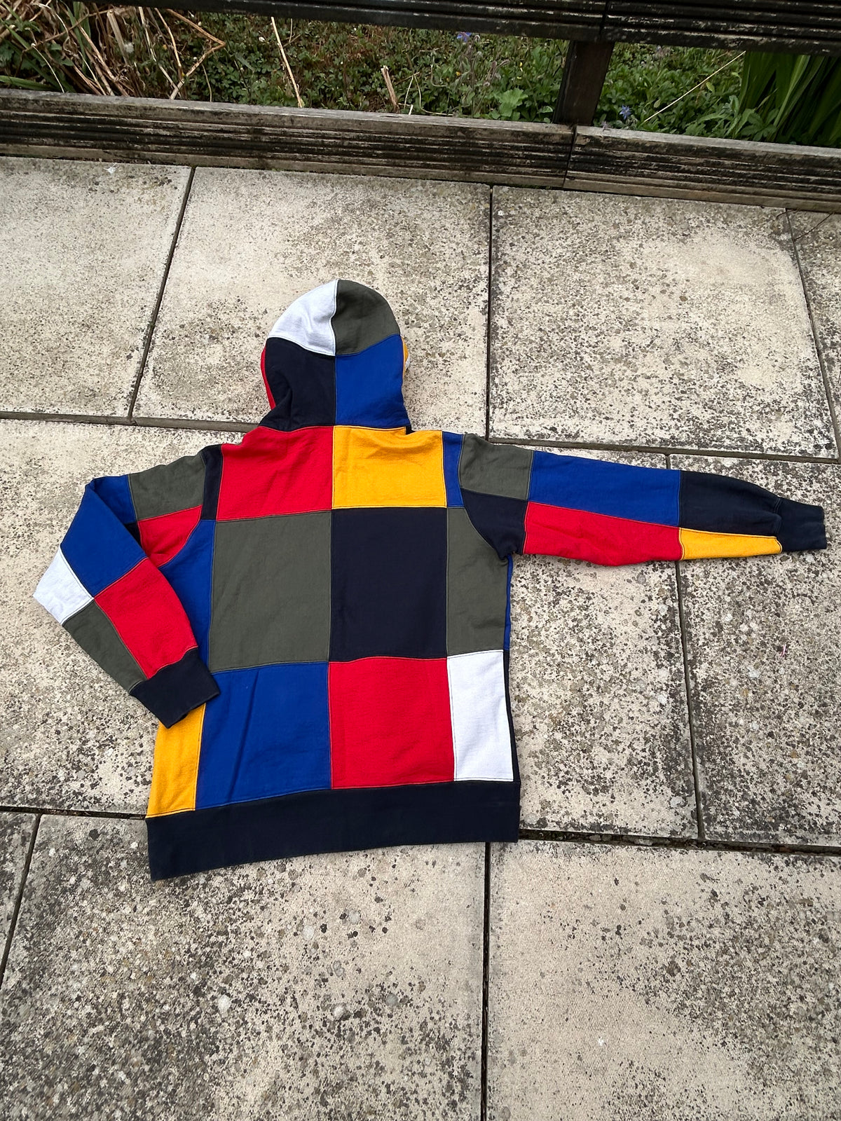 Supreme Multicolour Patchwork Hoodie - Size Small