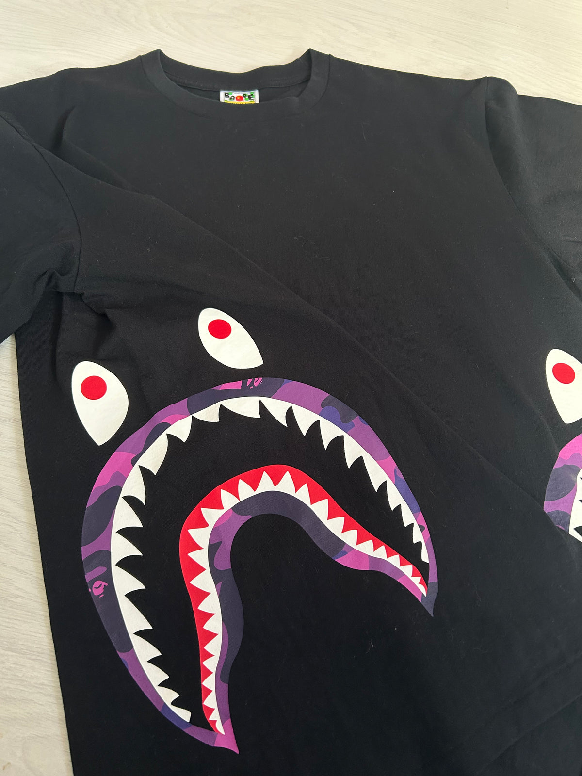 A Bathing Ape Colour Camo Side Shark T-Shirt - Size XXL