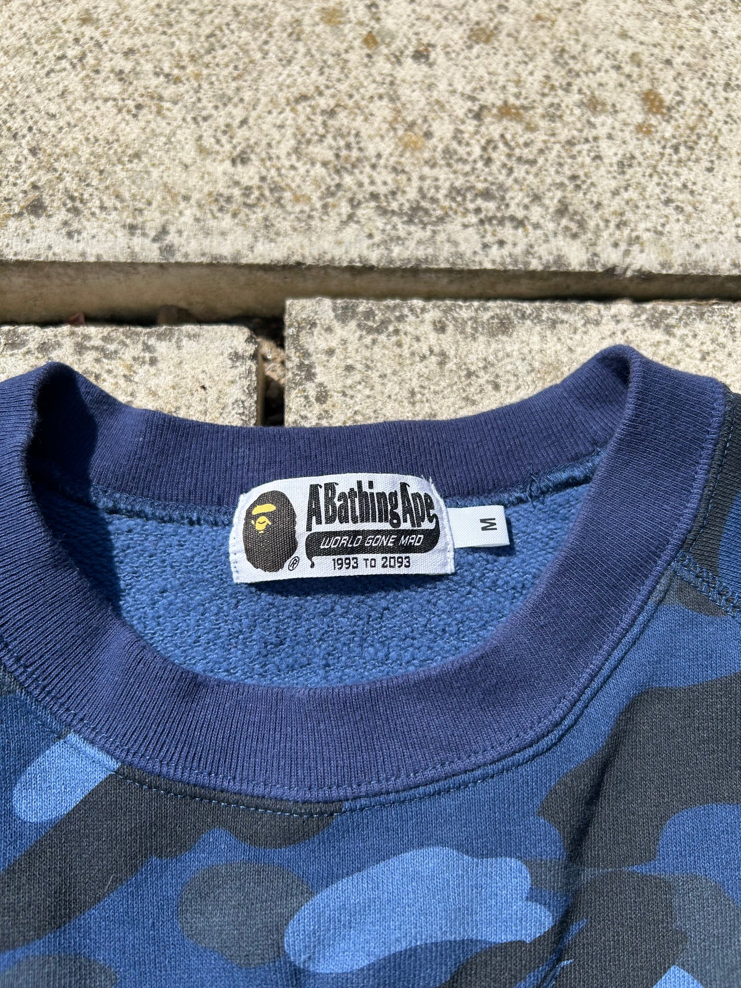 A Bathing Ape Colour Camo Shark Sweatshirt in Blue - Size Medium